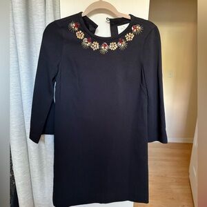 Kate Spade Black and Pink Embellished Sheath Dress